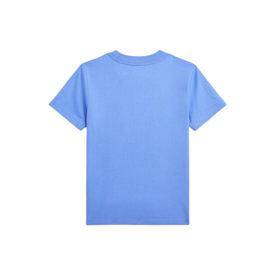 Polo Ralph Lauren Ss24 Letter Animal Print Crew Neck Casual Short Sleeve T-Shirt Kids Tops Harbor-Island-Blue CWPOTSHB8020824-430