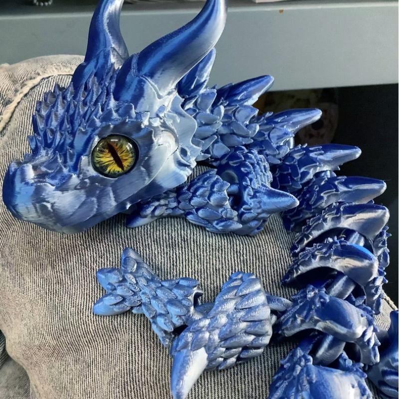 3D Tištěný Magický Drak Pohyblivý Kloub Fidget Hračka Otočný Kloubový Kancelářský Stolní Ornament Hračka pro Dospělé Dětská Řemesla Dárek