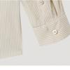 [shs Miss] Stripe Open Collar Pocket Shirt Swwstp12100