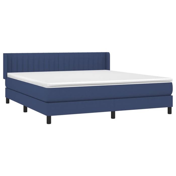 Lit avec matelas - Maison Exclusive - 160x200 cm - Tête de lit réglable - Tissu durable - 2 places