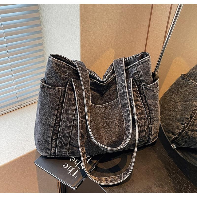 

Холщовая сумка джинсовая на плечо сумка-мессенджер женская большая вместимость повседневная ручная женская тканевая сумка тренд