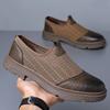 Neue Herren Casual Hollow Lederschuhe Herren Trend Atmungsaktive Lochschuhe Fußabdeckung Ledersandalen
