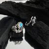 Irregular Colorful Eyecatching Zircon Ring For Women In Unique Copper Design