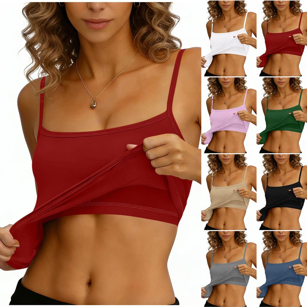 Women's Vest With Chest Cushion, Camisole, Sleeveless Top