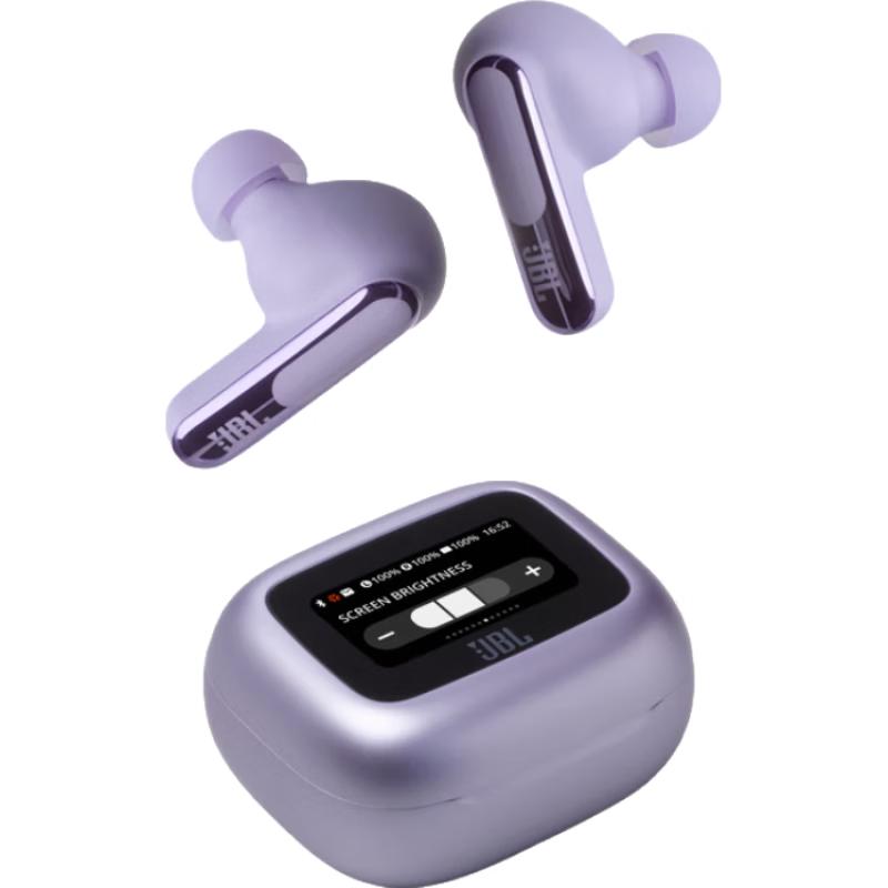 JBL LIVE BEAM 3 True Wireless Smart Noise-Cancelling Earbuds with Touchscreen Case