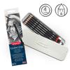 Derwent Charcoal Set of Metal 0700838 Pencils, 6, Case,
