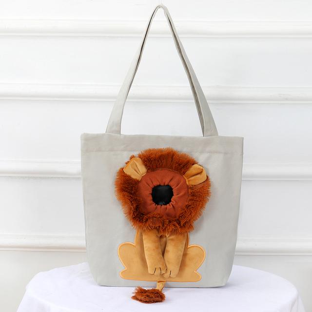 Pet Cat Carrier Bag Canvas Portable Bees Shoulder Carrier For Dogs Backpack Out Travel Backpack Outdoor Dog Lion Carrier Bag