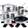 16pcs Non-Stick Felt Pot Pad Set Scratch-Resistant Heat-Resistant Multi-Layer Kitchen Utensil Protectors Space-Saving