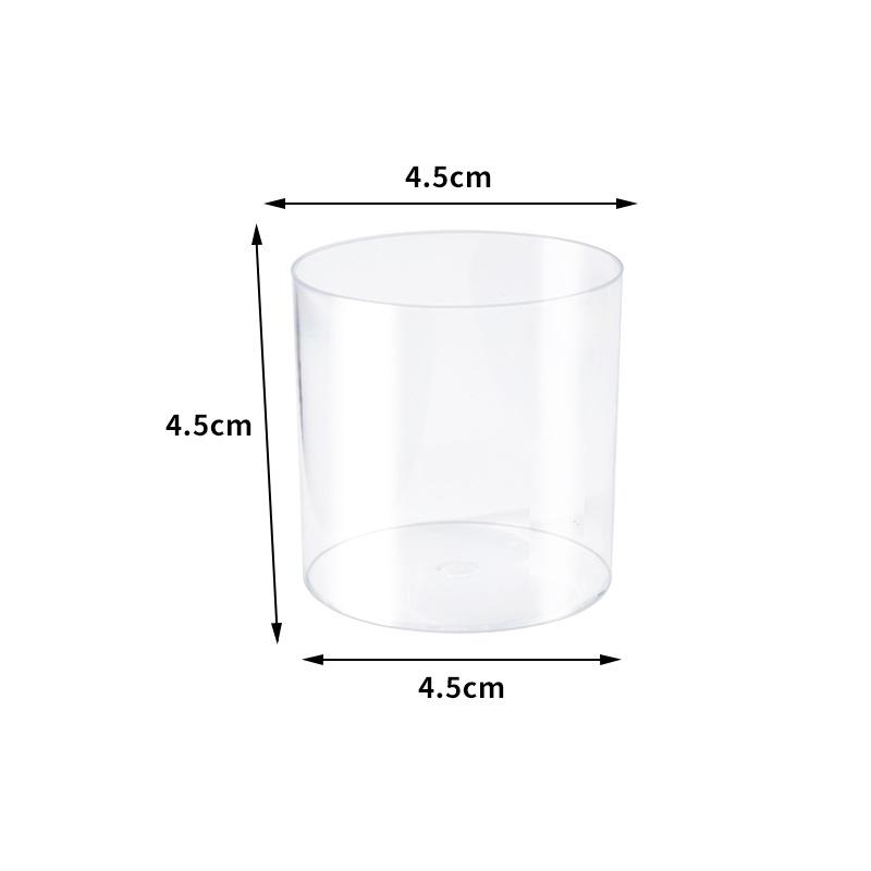 Set de Cupe Pătrate Transparente pentru Sos și Mousse cu Lingurițe - Perfect pentru Deserturi și Aperitive