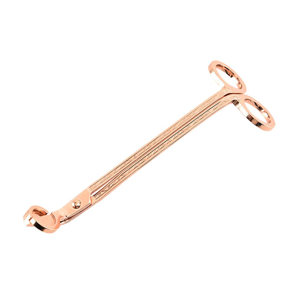 

17.5CM Stainless Steel Candles Wick Trimmer Oil Lamp Cutter Scissors Snuffer Tools Hooks Clipper Accessories рожевий колір золота