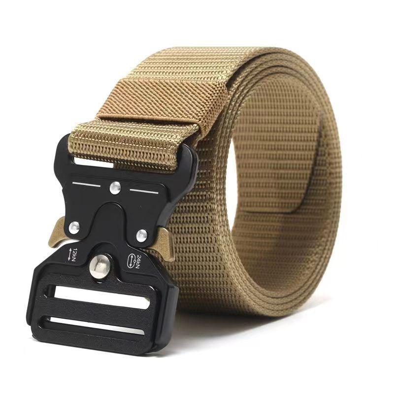 Red Ears Tactical Belt Men's Multifunctional Military Fan Canvas Belt Outdoor Faux Nylon Training Waist Belt