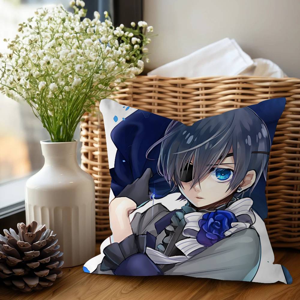 B-Black Butler Ahornblatt Design Kissenbezug Fröhliche Herbsternte Deko Feiertagsdeko Kissenbezug