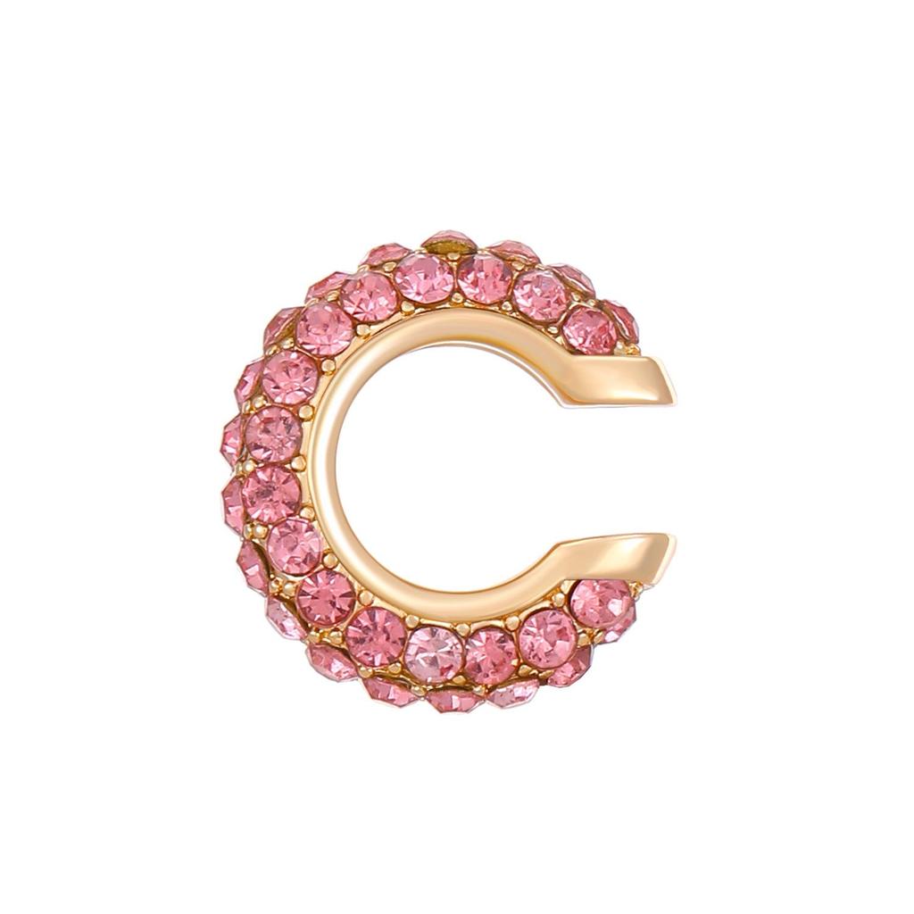 European & American Popular C-shaped Rhinestone Ear Cuff Earrings, No Piercing Needed for Women