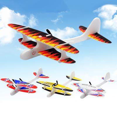 LED-Licht DIY-Montage Handwurf Elektrischer Gleiter Flugzeugmodell Kinderspielzeug