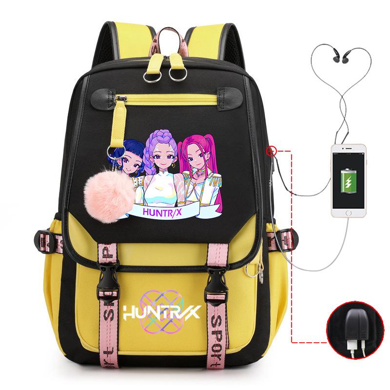 College Style Animation Cartoon Student Schoolbag Junior High School Multi-Functional Large Capacity Leisure Backpack
