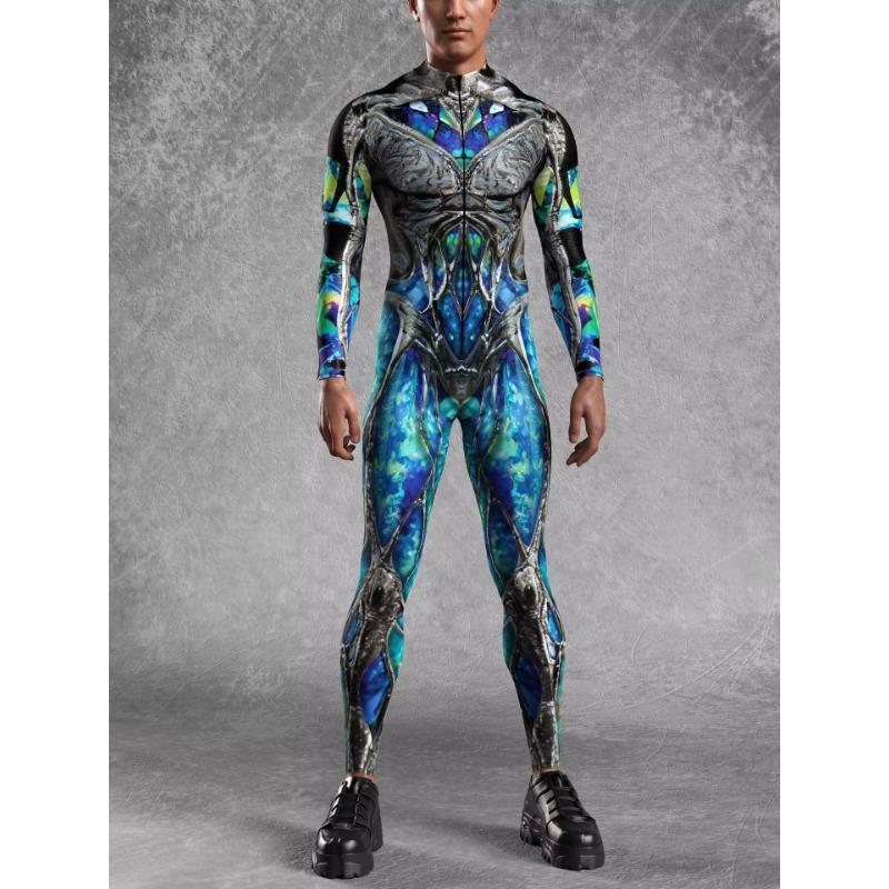 Costume de Scenă cu Imprimare Digitală 3D Adulți Evenimente de Halloween Petrecere Tematică Carnaval Costum Cosplay Joc de Rol Salopetă