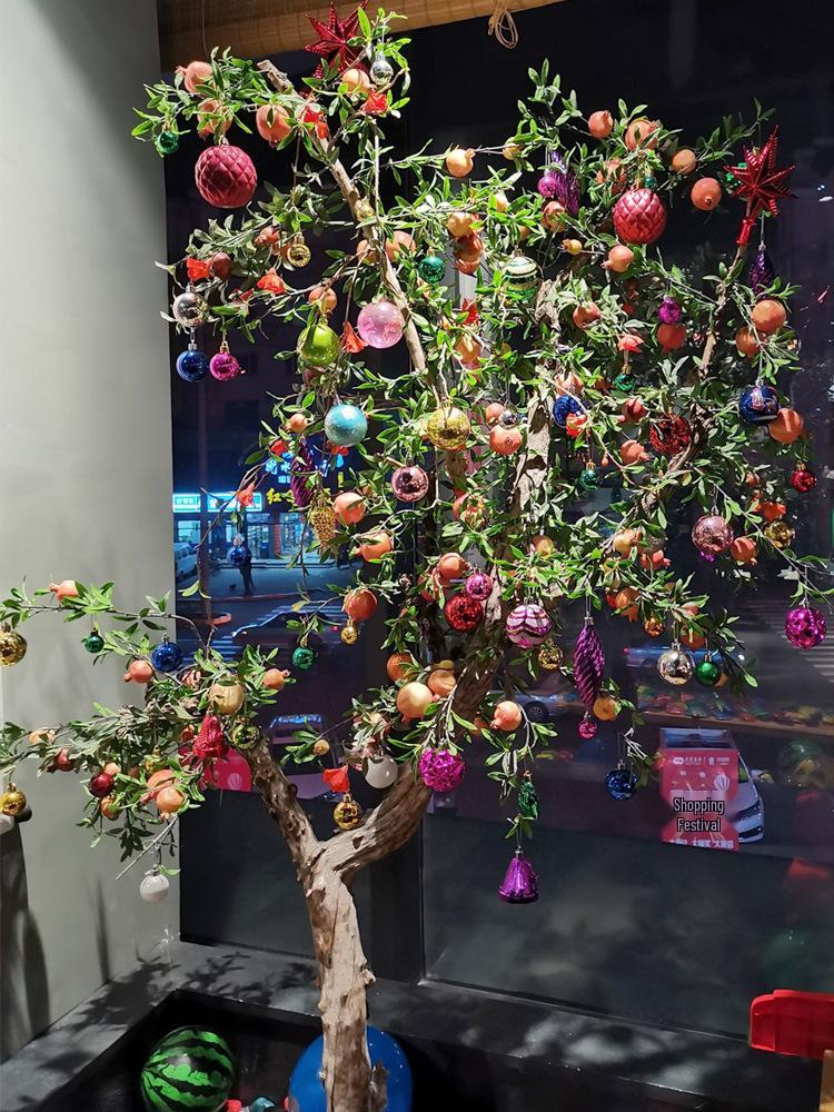 Christmas Decoration Gift: Colorful Hanging Balls & Clock Pendants for Tree Ornaments