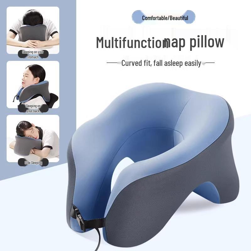 Memory Foam U-Shaped Face Down Nap Pillow for Office or School