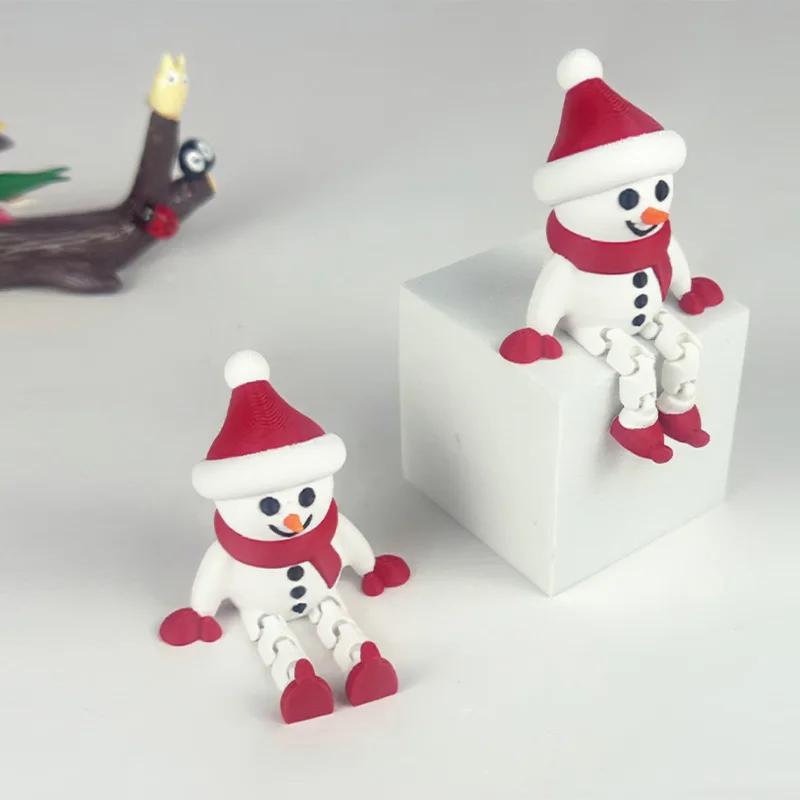 Cute snowman Christmas Toys 3D Printing Christmas Tree Snowman Elk Doll Bag Pendant Decoration Festival Gift