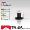 T-Shaped Nylon Gasket Ring Screw Shaft Sleeve with Concave-Convex Insulation Pad M2