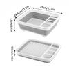 Collapsible Dish Drainer Sink Dinnerware Organizer Storage Tray Portable Drying Rack for Kitchen Storage, RV, Camper Van Cutlery