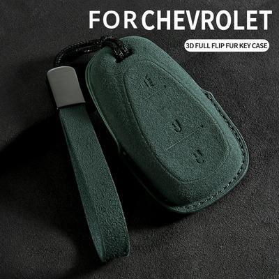 Car Key Case Cover Protective Shell For Chevrolet Chevy Malibu Camaro Cruze Traverse Spark Equinox Sonic Volt Suede Car Keychain