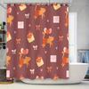 Valentine'S Day Shower Curtain Decor Romantic Cat Print Bathroom Accessories Sets For Home Decoration Pink Gift Box Heart Patter