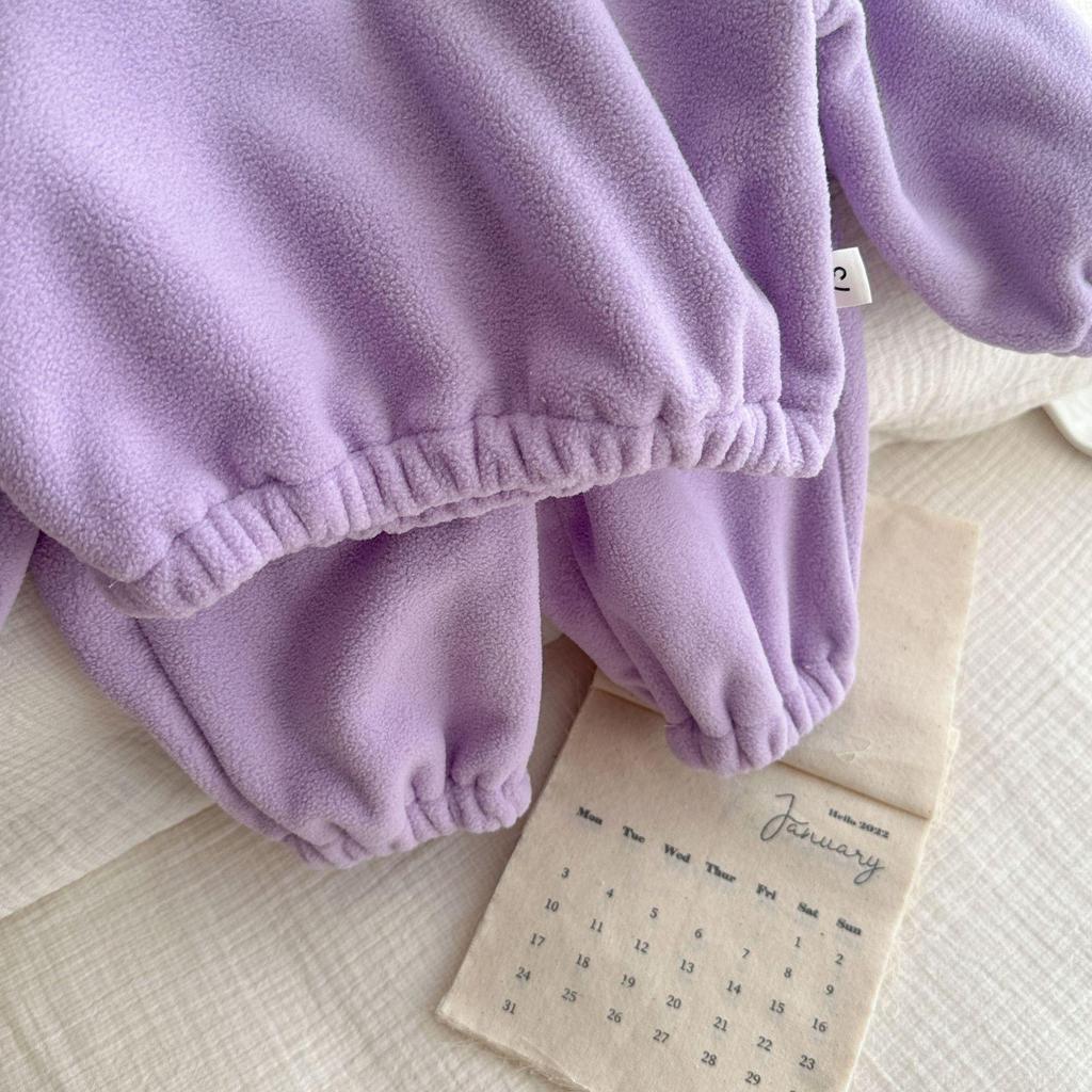 Koreanischer Stil Herbst Baby & Kleinkind Doppelseitiger Fleece Trainingsanzug - Zweiteiliges Set