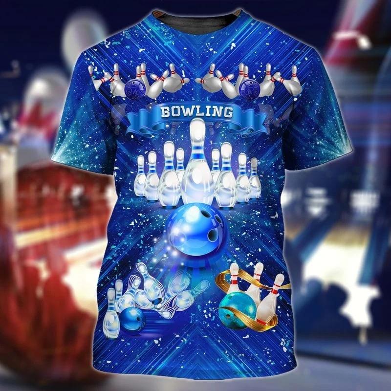 Bowling Shirt Men's T-shirt Summer O-Neck Casual Short-sleeved Jersey Sportswear Gym Tops Unisex Oversized Fashion Tees