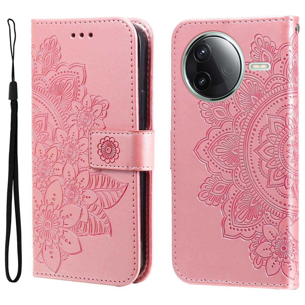 For Xiaomi Poco F7 Pro 5G/Redmi K80 5G Case Floral Pattern PU Leather Wallet Stand Phone Cover