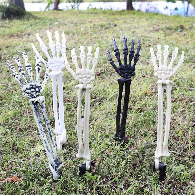 Halloween Ornaments Simulation Hand Skeleton Halloween Yard Ghost Hand Bone Ghost Festival Dress Up Props