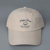 Korean Spring Thin Cotton Soft Top Curved Brim Letter Cloud Cartoon Embroidery Cute Small Fresh Summer Light Sun Baseball Cap