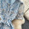 Elegant Beaded Short Sleeve Flower Lace Dress Women's Formal Evening Embroidery Crochet Hollow Out Long Party Dress