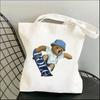 Harajuku Cute Bear Art Shoulder Bags Kawaii Tote Handbag Canvas Girl Environmental Large Capacity Portable Shopping Bag