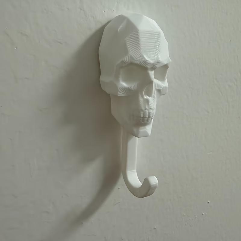 Realistic Gothic Skull Wall Hook - Embossed Skull Head Design