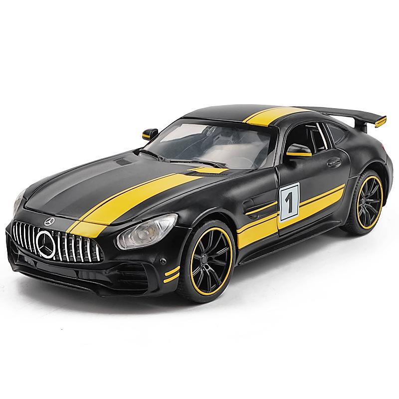 1/32 Scale Benz AMG GTR Sports Car Model Toy Car Die Casting Alloy Car Model Pull Back Vehicles Toys for Toddlers Kids Boys Girls Gift