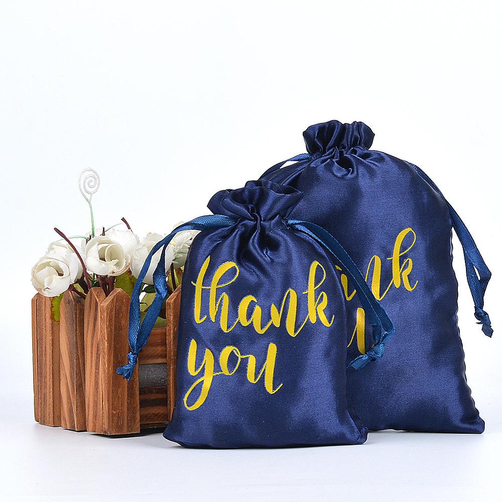 12 Stück Seidensegmentfarbe Ding Erntedankgeschenktüte Danke Kordelzug Schmuckgeschenk Aufbewahrung Süßigkeitenverpackungsbeutel Kordelzugbeutel