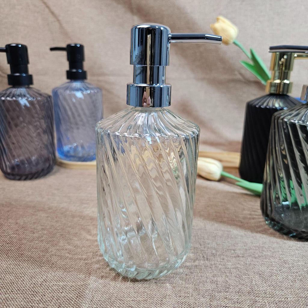 Twill Style High-Value Glass Squeeze Bottle for Lotion, Shower Gel, and Shampoo
