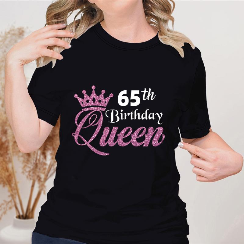 

Королева 30-летия Женская футболка с круглым вырезом Графические футболки Женские подарки на 30-летие Топ Топы на день рождения Модная женская блузка 3XL