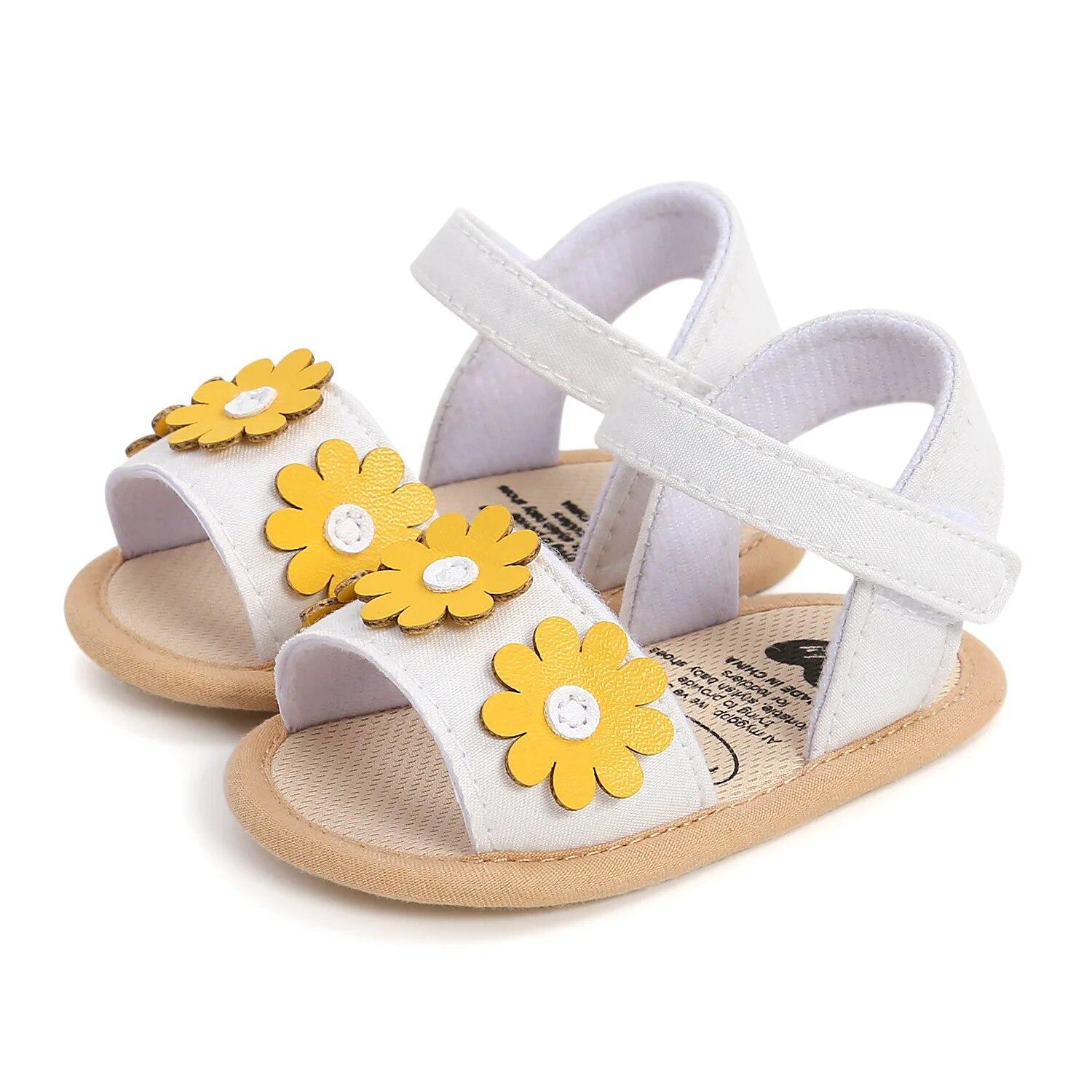 

Meckior Summer Cool Baby Girl Sandals Fashion Newborn Sandal Idyllic Flower Soft Anti-slip Toddler Cotton Sole Comfortable Shoes 20