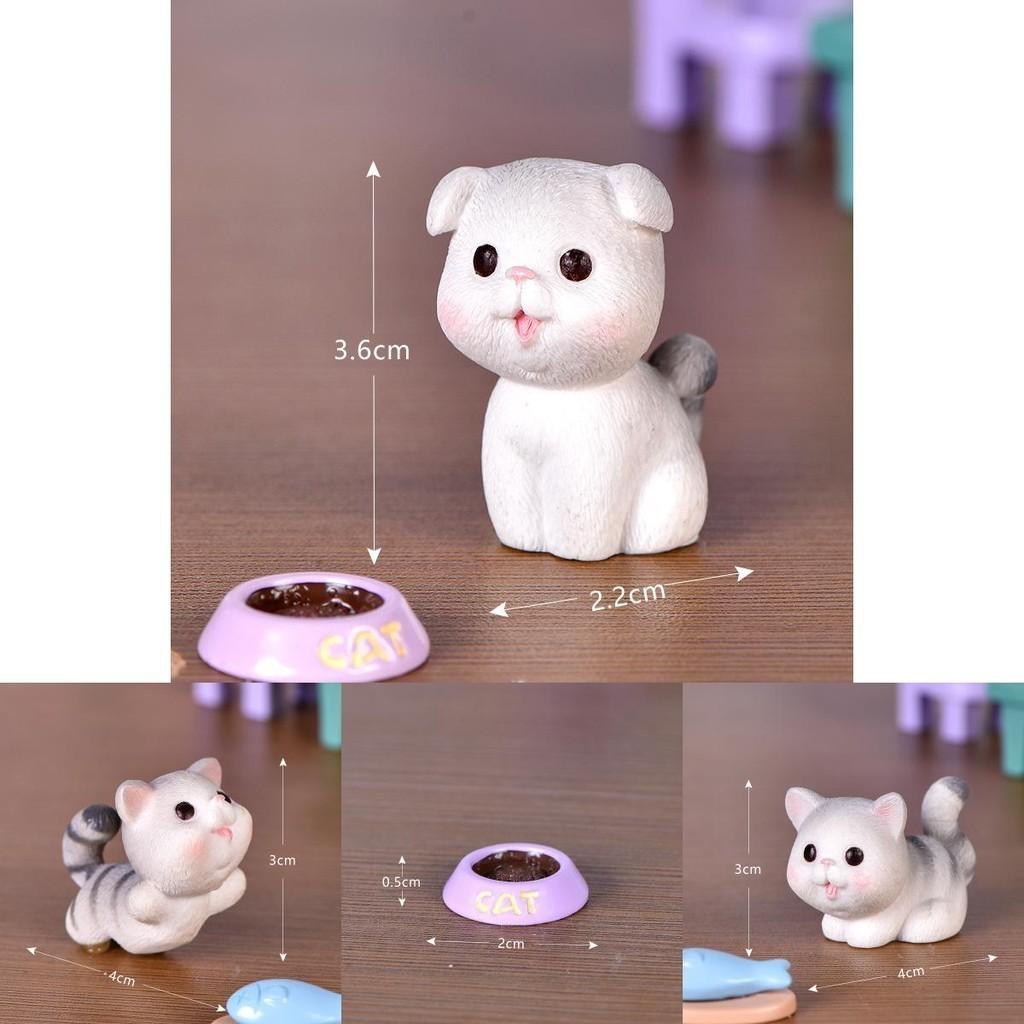 Adorable Mini Cat Figurines Model Pet Doll Featuring Exquisite Craftsmanship For Home Dcor