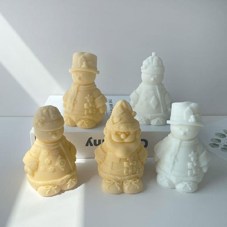 Epoxy Handmade Soap Mold Snowman Decoration Candle Mold for DIY Soap Decoration