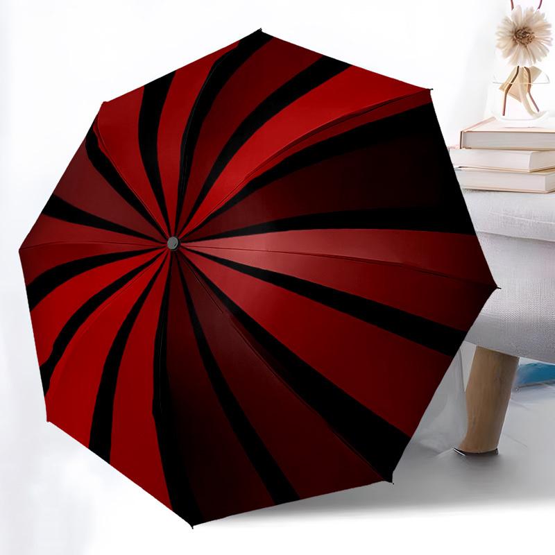 1pc Sunburst Pattern Automatic Open/Close Umbrella Compact Folding Umbrella, All-Season Portable Umbrella for Women/Men F1124294