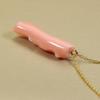 [Sansui] Garnet Coral Pink Branch Pendant Necklace (Undyed)