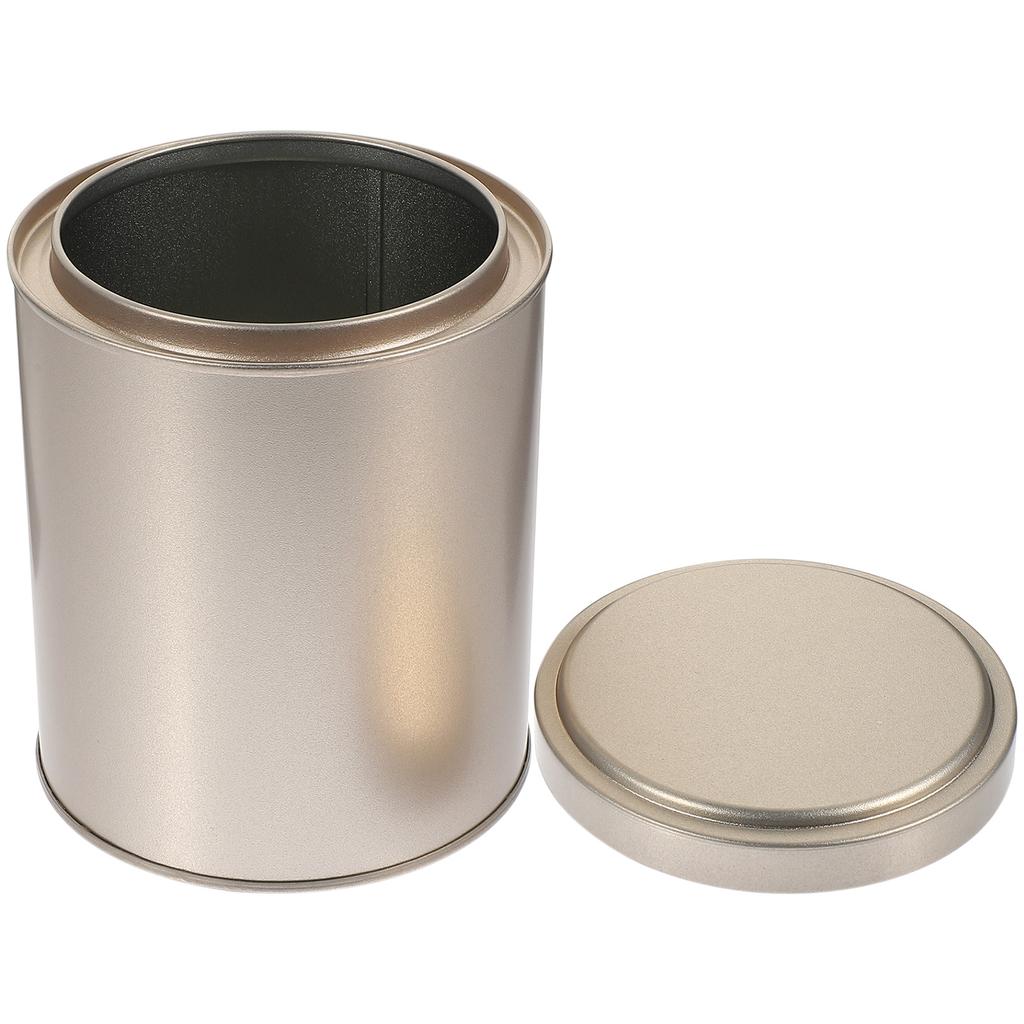 Household Tea Canister Practical Multi-Function Sealing Desktop Tinplate Container Storage Supply Tea Canister