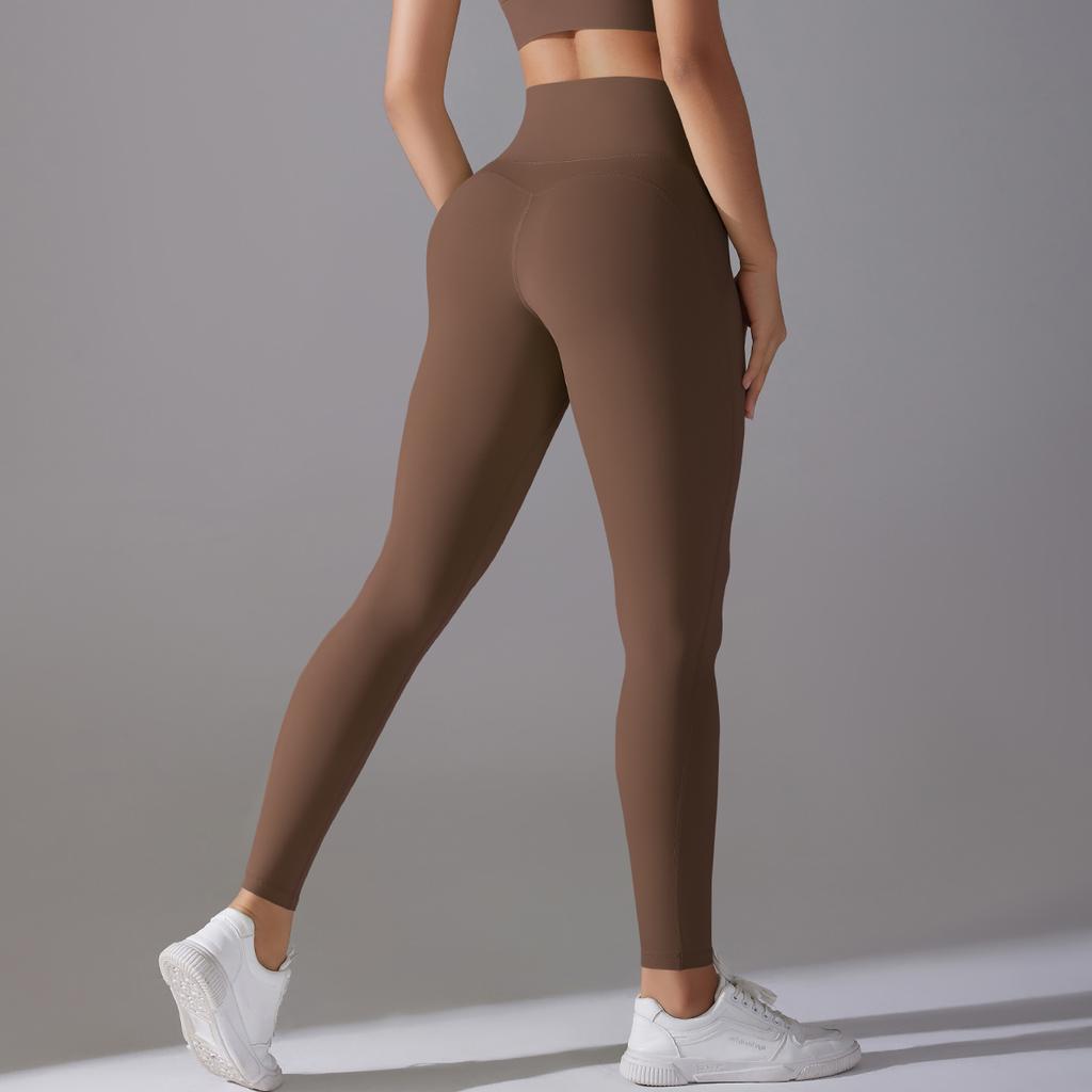 Auroth Candy Colour Yoga Leggings Women High Waist Gym Sports Tights Stretchy Push Up Exercise Fitness Pants
