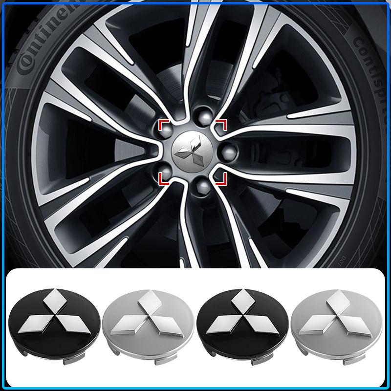 4 szt. Osłona Piasty Koła Samochodu 3D Metalowa Nakładka Środkowa Felgi Wodoodporna Do Mitsubishi Lancer Lancer ASX Outlander 2 3 Pajero Mirage exzos Pajero 4