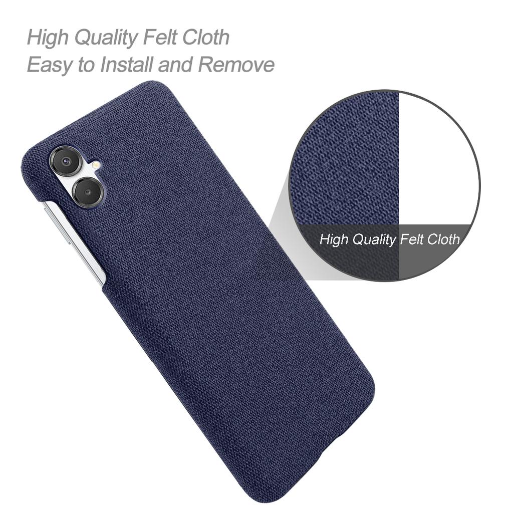 For Samsung Galaxy A07 4G Phone Case Cloth Texture Anti-Scratch Protective PC Back Cover