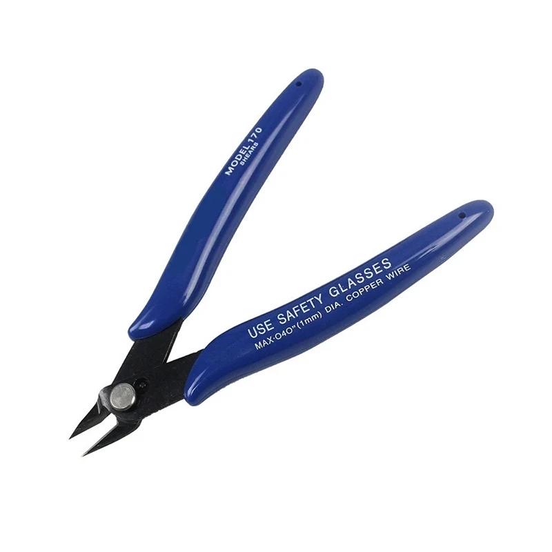 

170 Wire Cutter DIY Trimmer Diagonal Side Cutting Cable Nippers Red Blue Pliers Hand Mini Snips Flush Nipper Trimmer Hand Tools