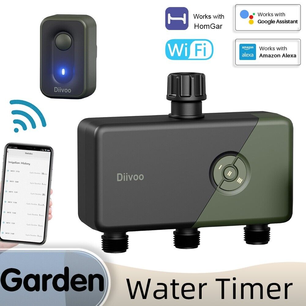 

Умный спринклерный таймер Diivoo, 1/2/3 зоны, садовый кран, контроллер капельного орошения с 3 выходами
